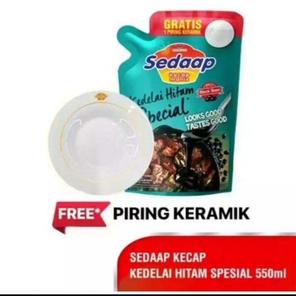 

kecap sedap 725 ml free piring keramik