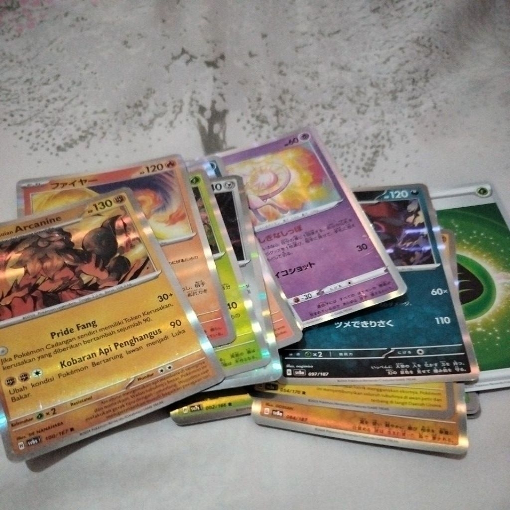 kartu pokemon holo bulk ori random bekas