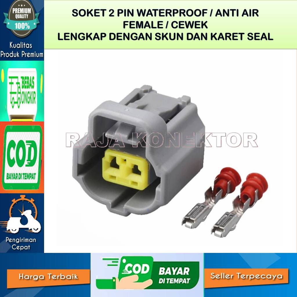 SOKET 2 PIN ECT TEMPERATUR COROLLA GREAT VIOS GEN 1 YARIS GEN 1 SOLUNA – SOKET 2 PIN –SOCKET 2 PIN