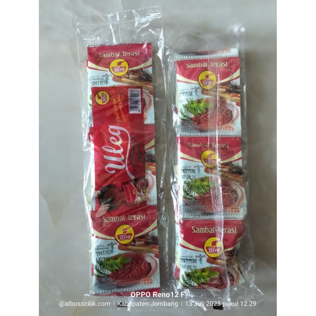 

sambal sachet finna uleg terasi
