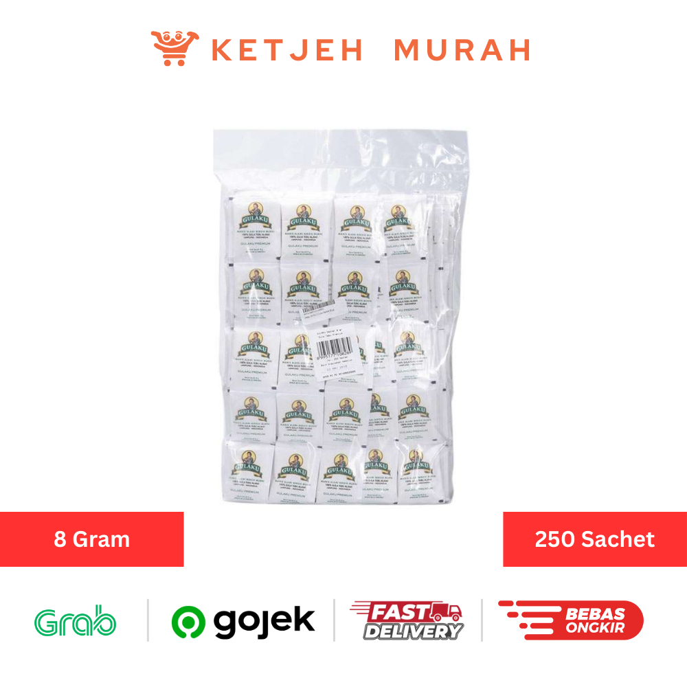

Gula Pasir Gulaku Sachet 8 Gram isi 250 Sachet