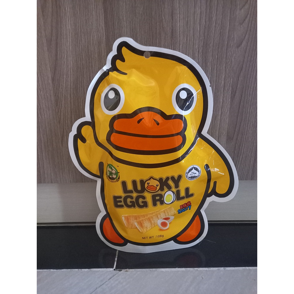 

Lucky Egg Yolk Salted Egg Yolk Wafer Roll - Wafer Roll Rasa Kuning Telur Asin 108g (isi 11pcs @10g) / Lucky Roll