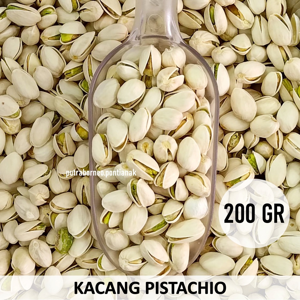 

Kacang Pistachio 200 gr / Pistacio Panggang / Fustuk / Kacang Ketawa Buka Hati / Kacang Arab