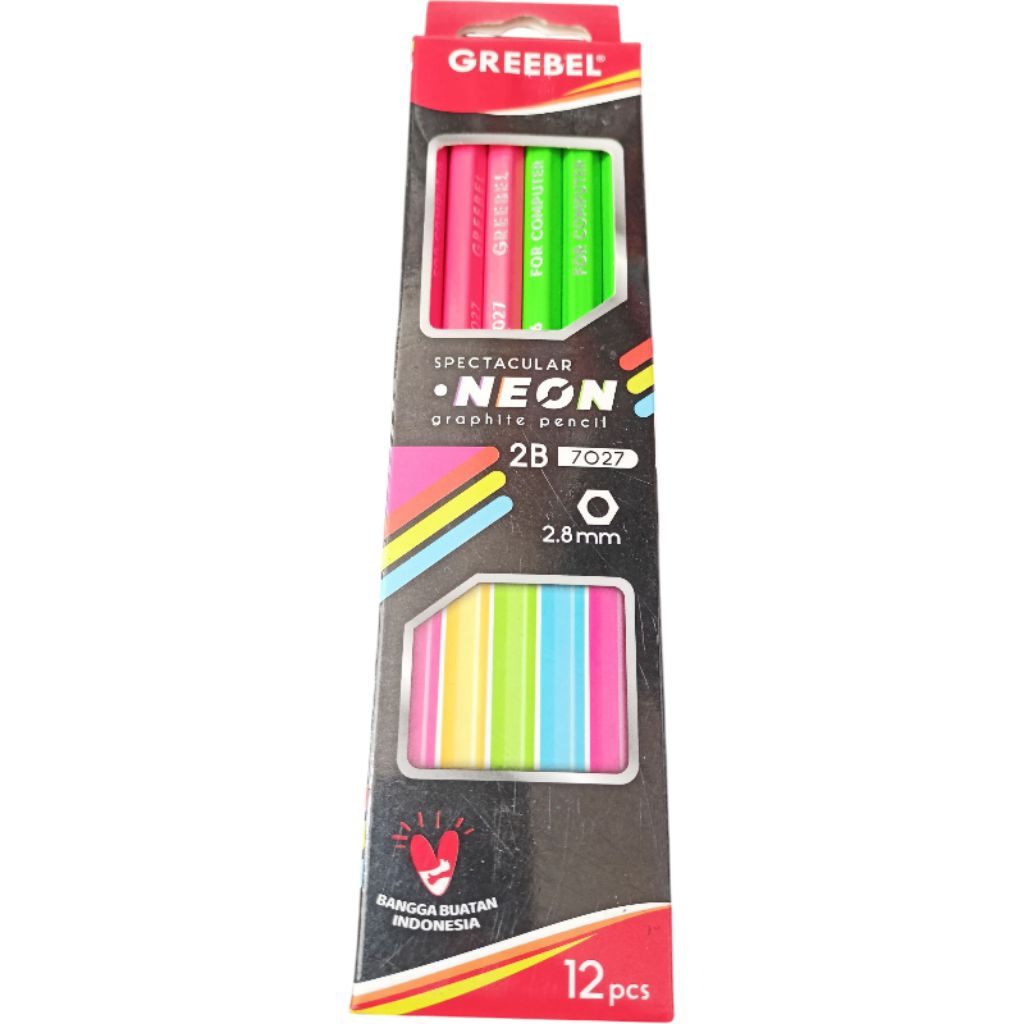 

Pensil 2B Greebel Neon Spectacular isi 1 pak 12pc