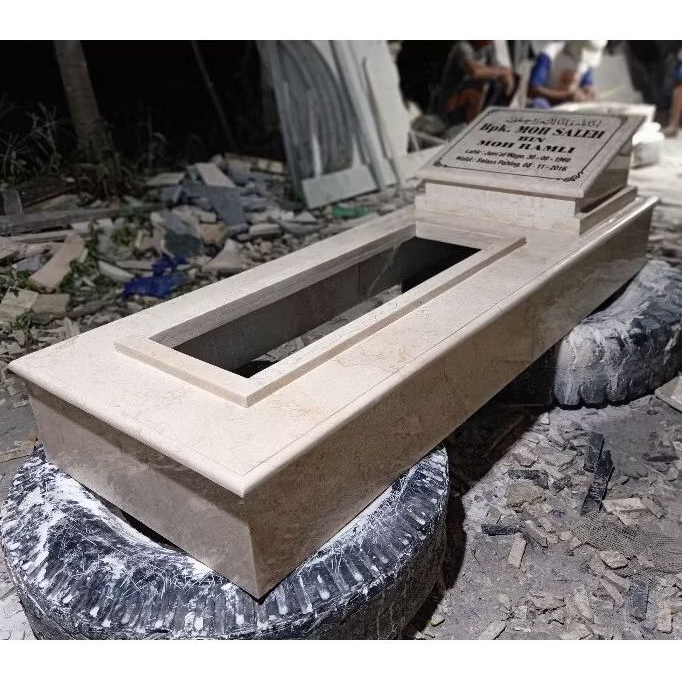 Kijing Makam Batu Marmer Minimalis Satu Tingkat