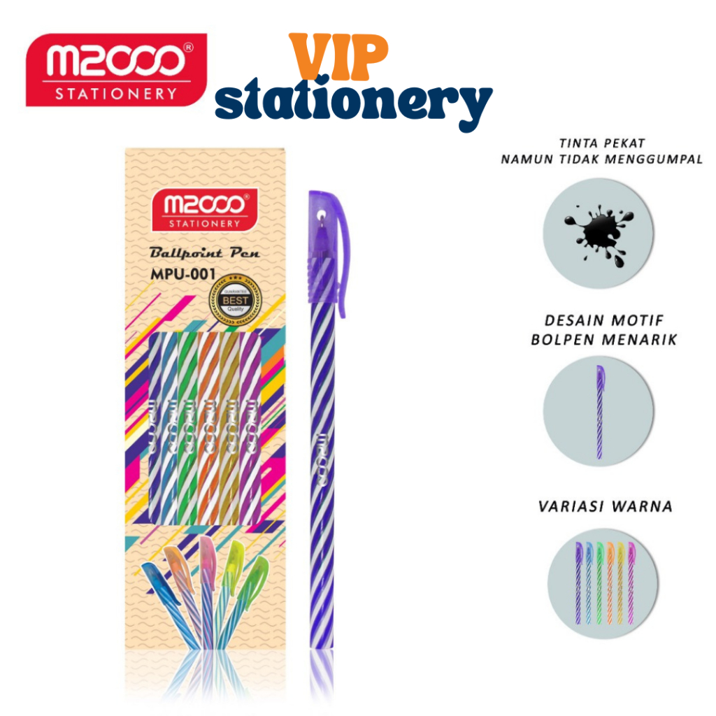 

Pulpen M2000 MPU 001 Pulpen Lilin / 1 BOX 12 PCS / PULPEN LILIN 1 PACK ISI 12 PCS