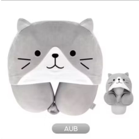 Alba Sol Hooded Neck Pillow Bantal Leher Hoodie