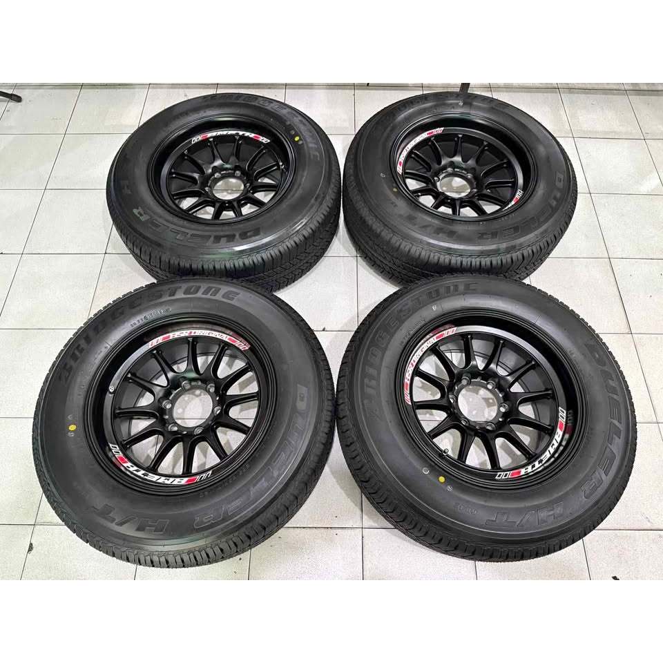 VELG MOBIL RACING HSR AMETH RING 17 LEBAR 9 LUBANG BAUT PCD 6X139 ET0 + BAN BRIDGESTONE 265 65 R17 T