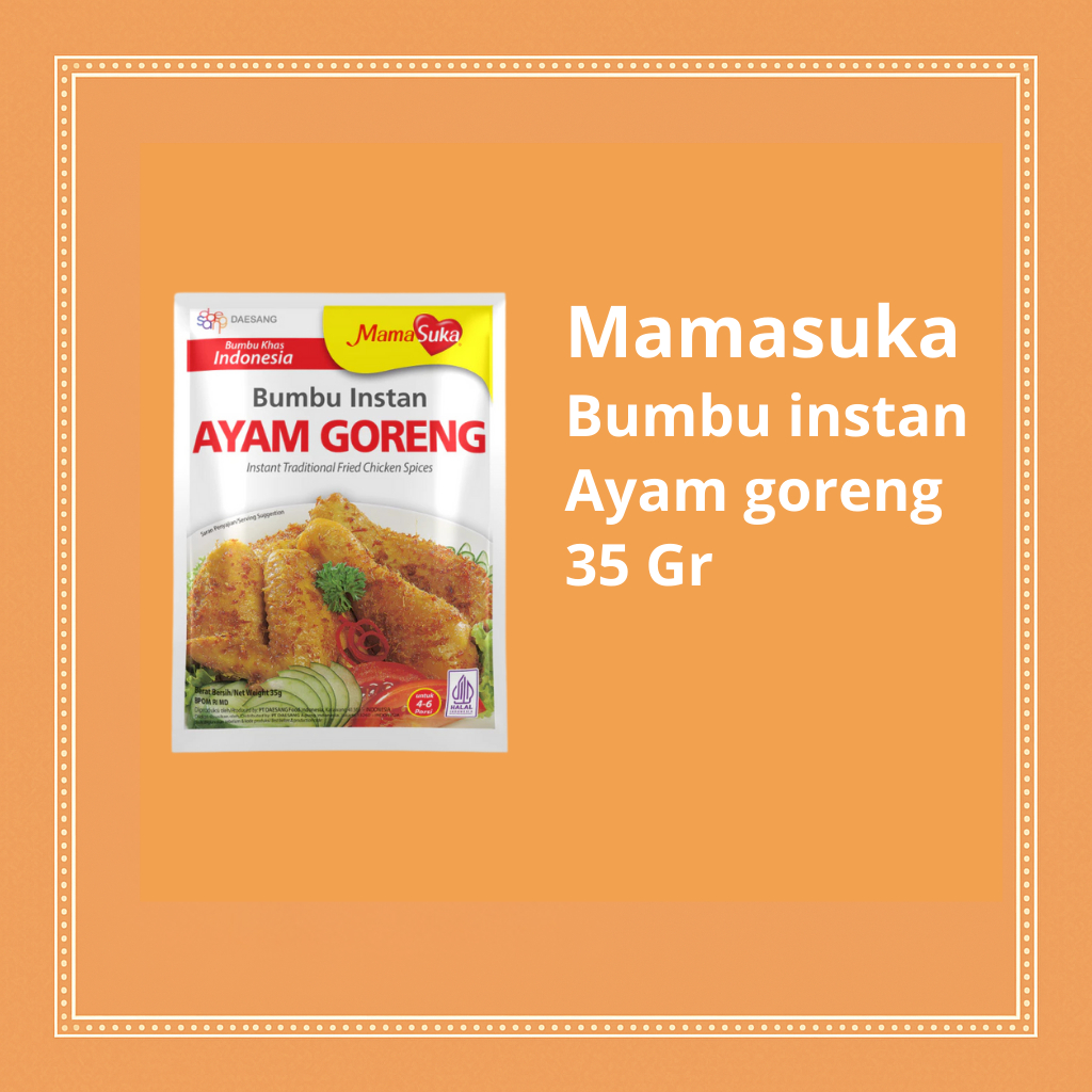 

Mamasuka Bumbu Instan Ayam Goreng 35gr - Praktis dan Lezat, Tinggal Goreng