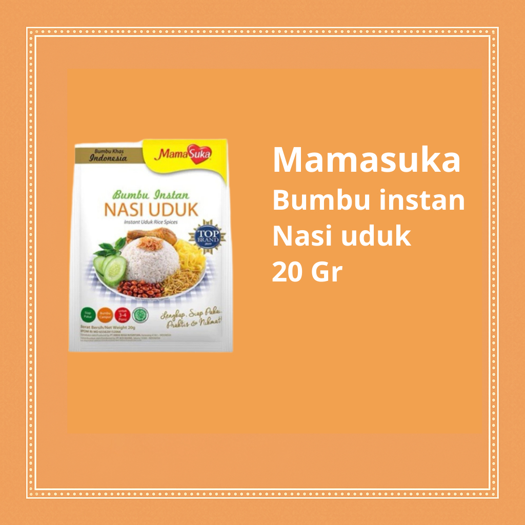 

Mamasuka Bumbu Instan Nasi Uduk 20gr - Bumbu Nasi Uduk Gurih Harum