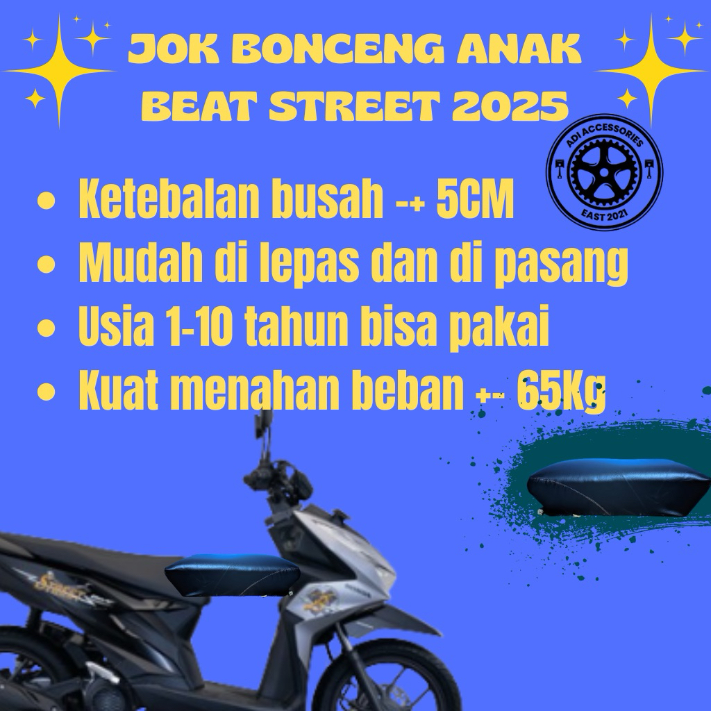 Jok Boncengan Anak Motor Beat Street Beat Deluxe Dudukan Motor Anak Motor Matic Universal