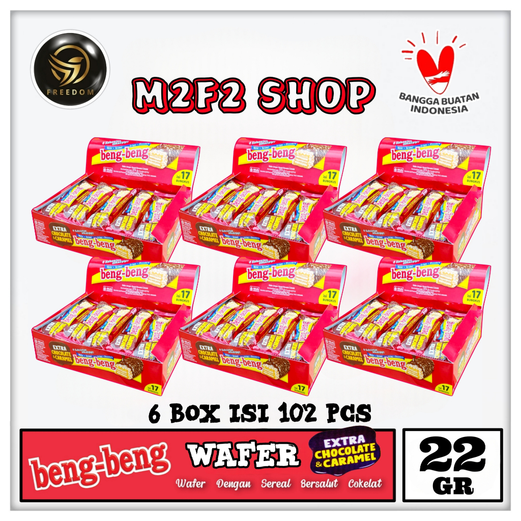 

Beng Beng Wafer Extra Caramel Crispy Chocolate | Cokelat - 22 gr (Kemasan 6 Box)