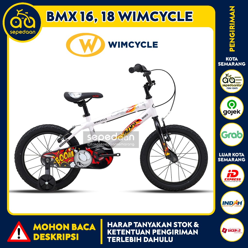 Sepeda Anak BMX 12 16 18 WIMCYCLE - Ban Kecil Besar Jumbo Cowok Laki-laki