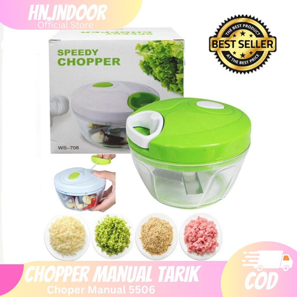 Chopper Tarik Blender Tangan Penghalus Sayur Bumbu Dapur Chopper Penggiling Daging
