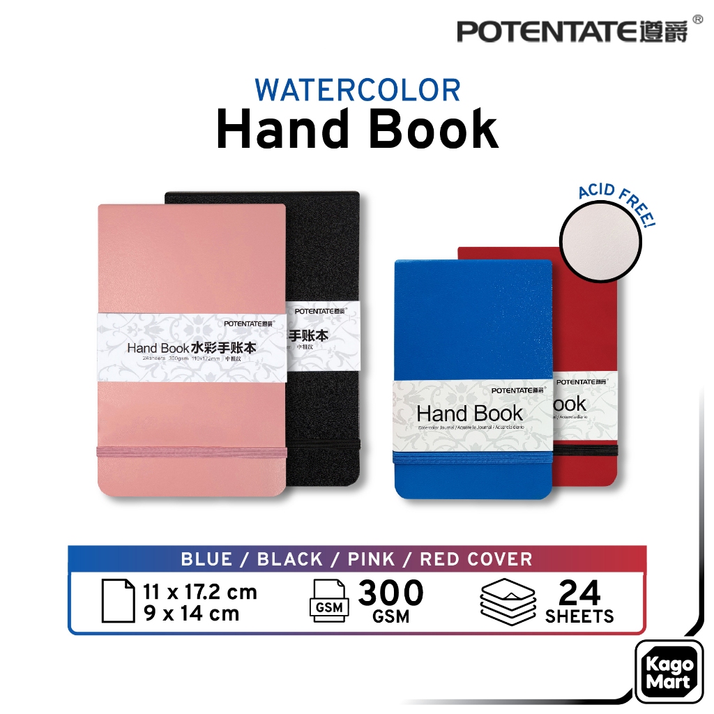 

Potentate Watercolor Paper Handbook Hard Cover Kertas Cat Air