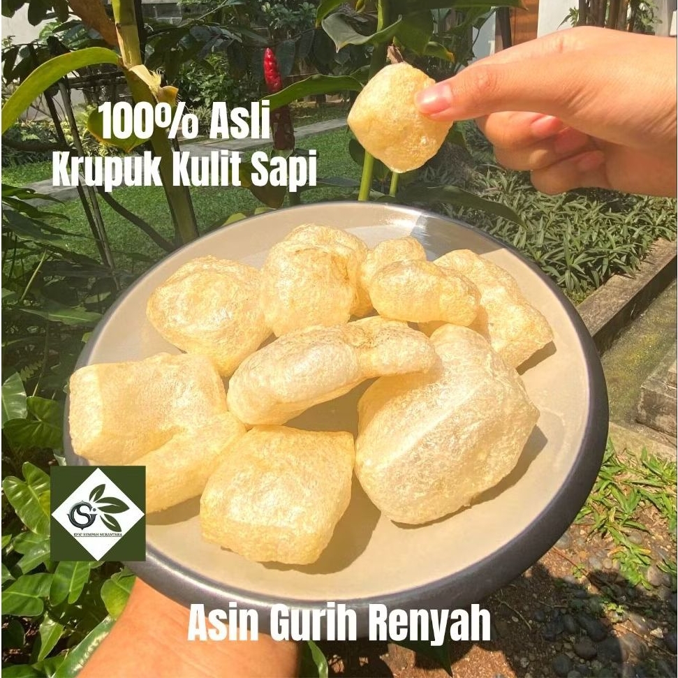 

KERUPUK KULIT SAPI - RAMBAK SAPI ASLI DOROKDOK HALAL SUPER Renyah 1 BALL 200GR Murah