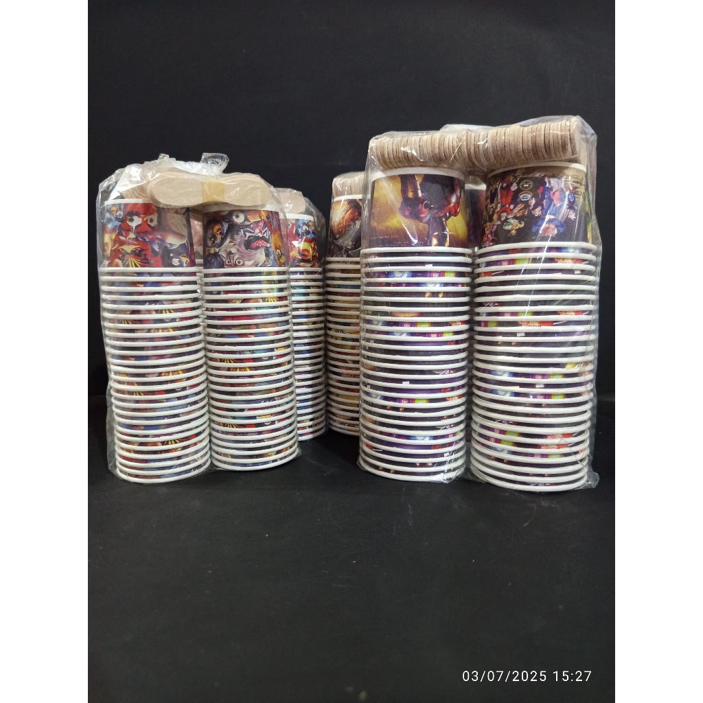 Paper Cup Es Krim 50 ml/ Wadah Es Krim/Paper Cup Ice Cream / cup es krim 50ml isi 50 Pcs TANPA TUTUP