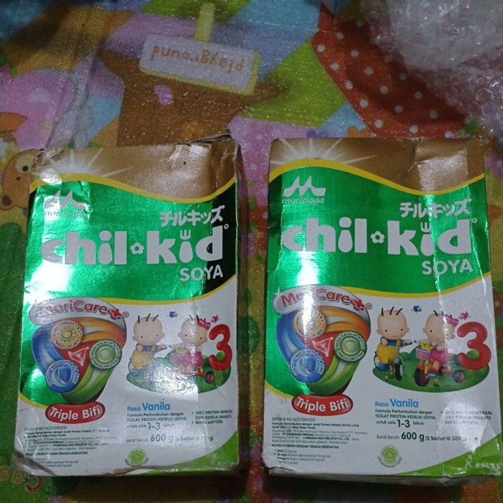 

Chil kid soya rasa vanila tahap 3 reject dus foil aman