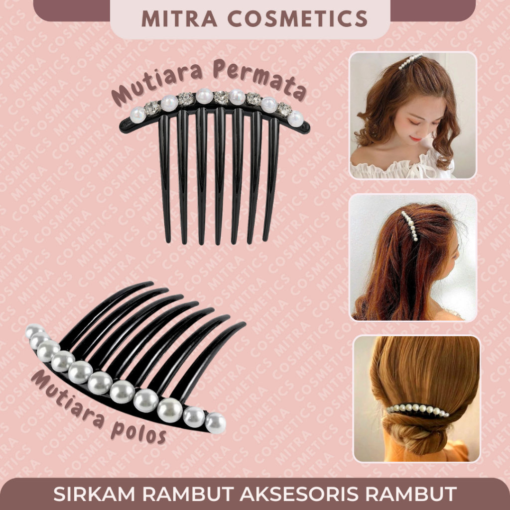 [Mitra Cosmetics] Sirkam Rambut / Sanggul Mutiara Permata / Aksesoris Rambut Besar