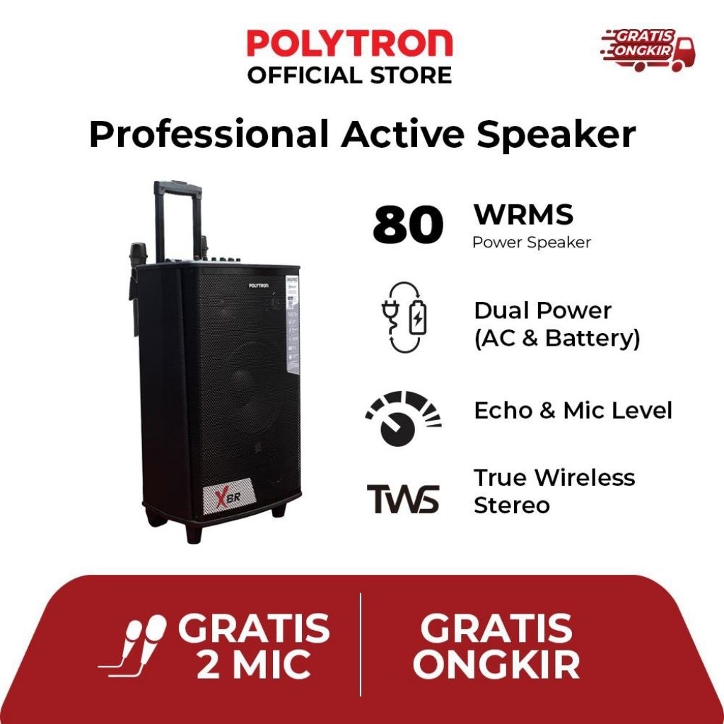 POLYTRON Speaker Aktif Portable -PASPRO 10F7 (10inch), PASPRO 12F7 (12inch) dan PASPRO 15F7 (15inch)