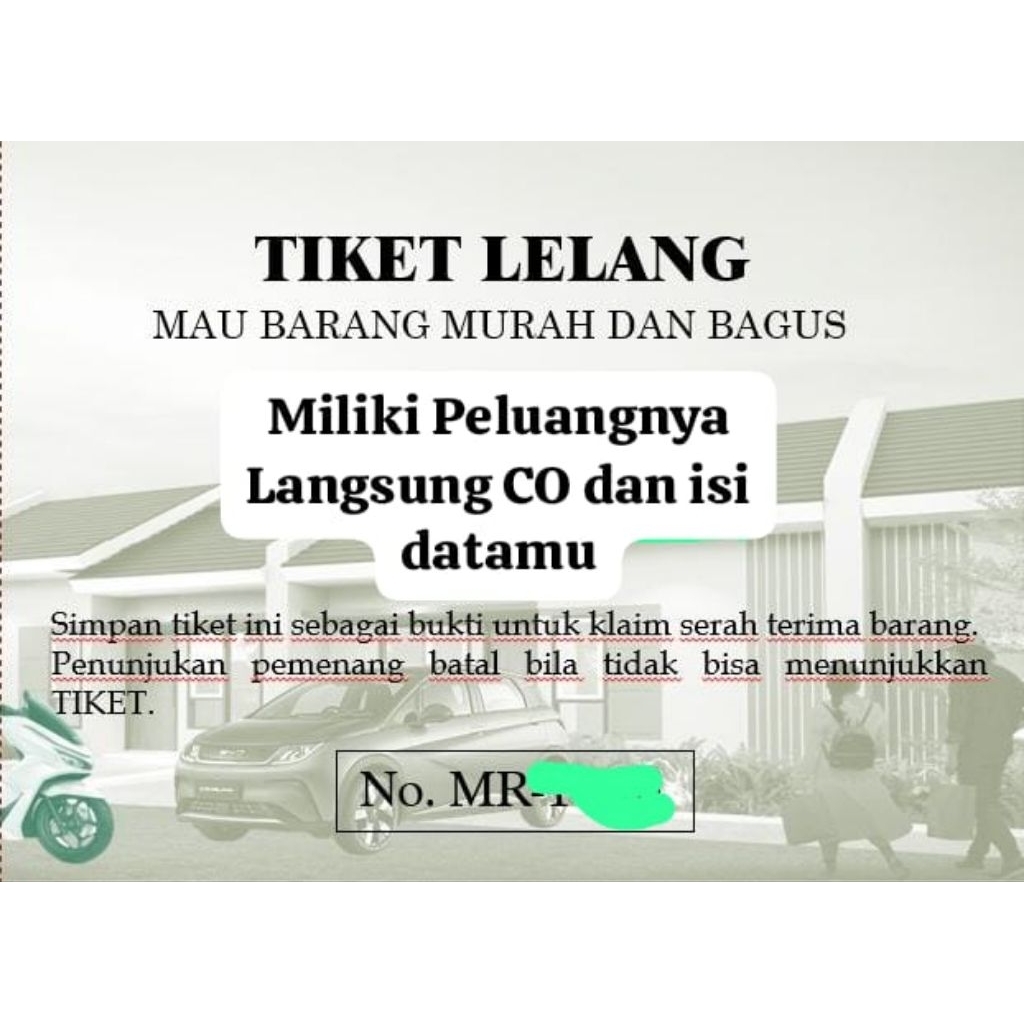 TIKET/Tiket Lelang/Lelang Murah - Lelang Motor
