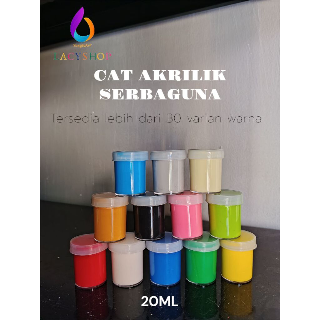 

Cat Akrilik Serbaguna | Cat Kanvas Kemasan Ekonomis 20ML