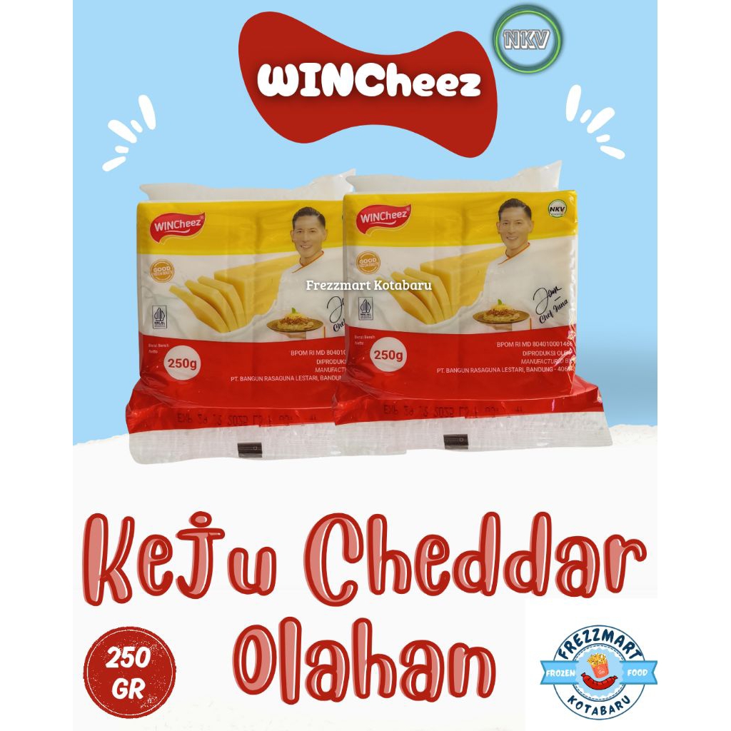 

Keju Cheddar Olahan WINCheez NKV 250 GR Frozen Food Frezzmart Kotabaru