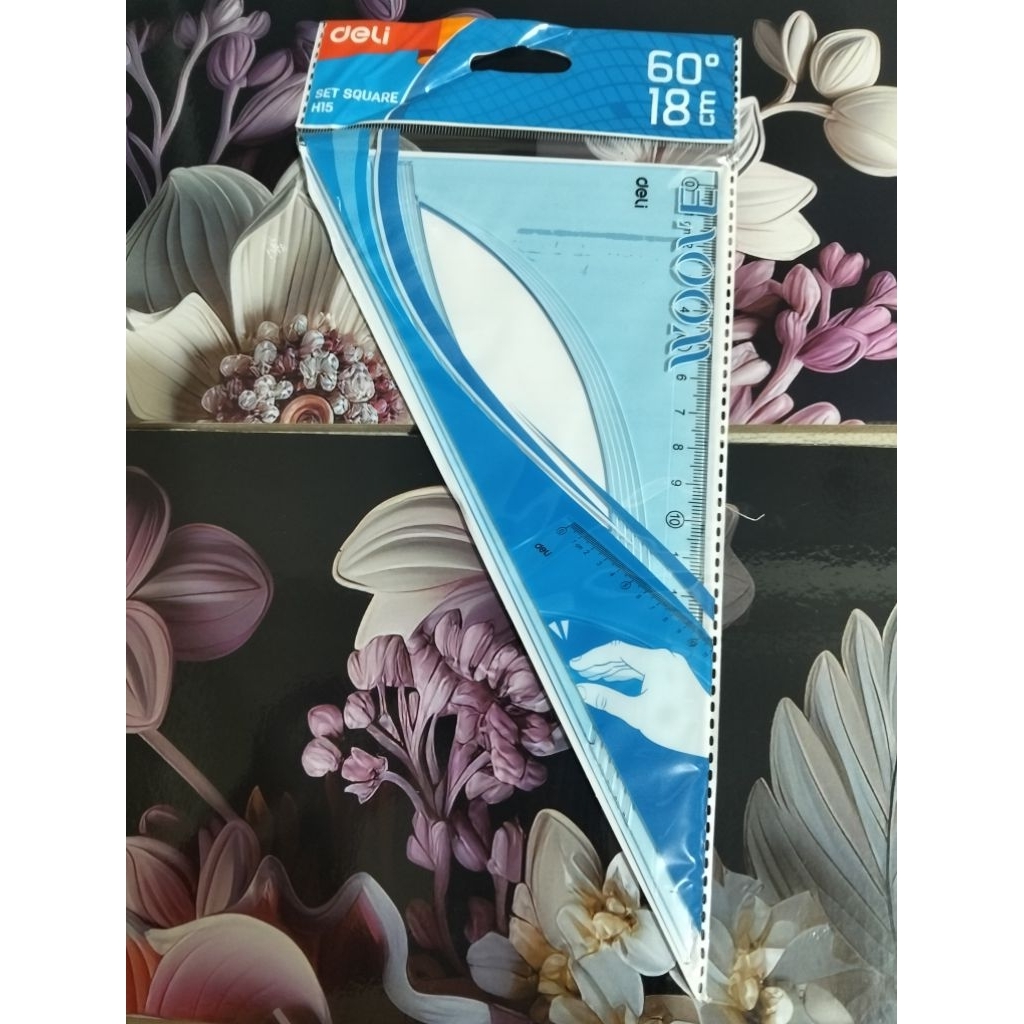 

RULER SQUARE BLUE 60° 21CM PENGGARIS PERSEGI