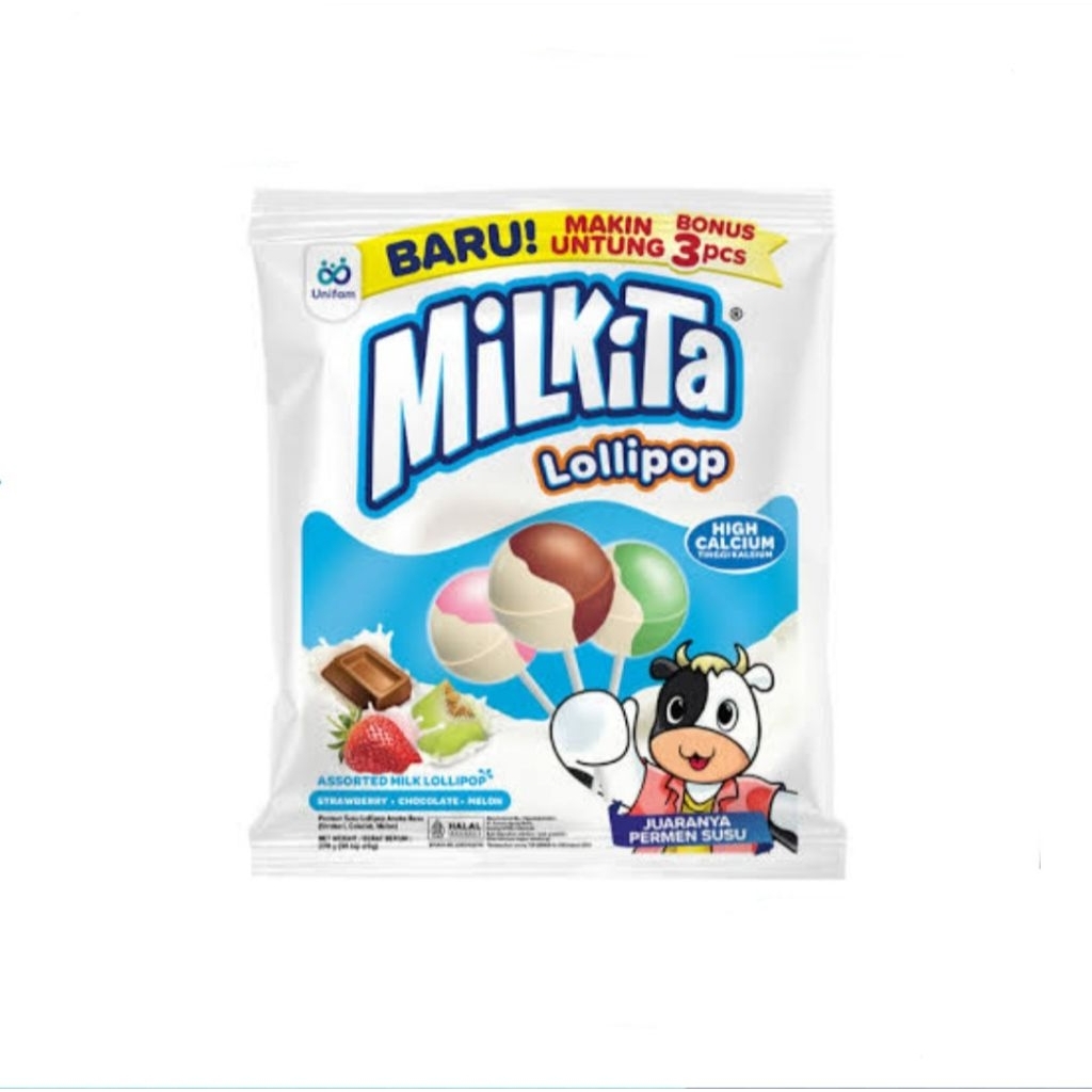 

Permen Milkita Lolipop 108g