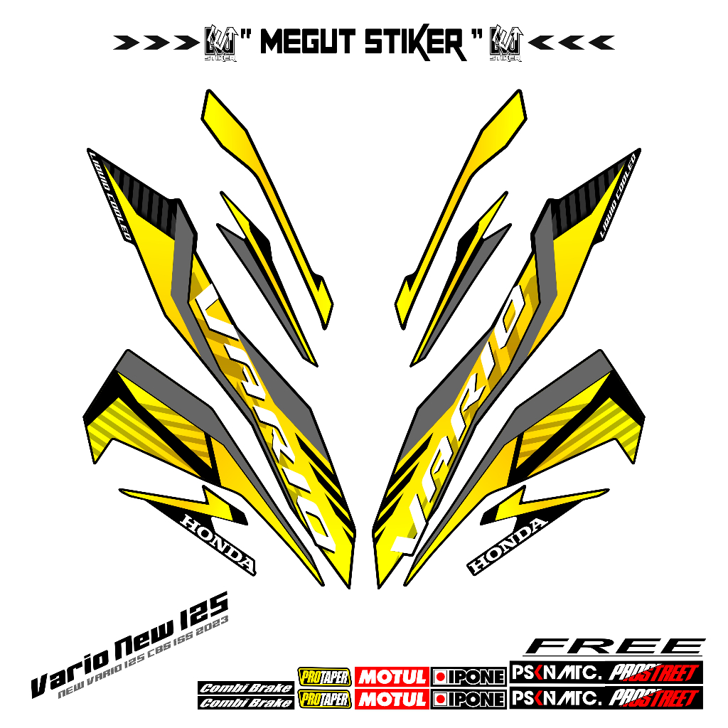 Striping Vario New 125 2023 Model Ori (3) / Stiker Honda Vario New 125 CBS ISS 2023 / Vario 125 New