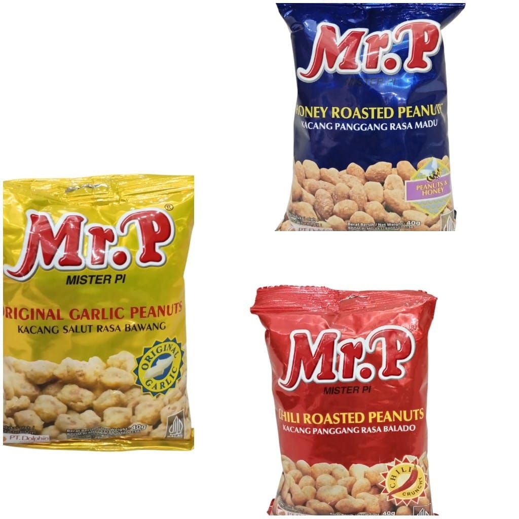 

Mr. P Kacang Panggang 40g Rasa Original, Balado dan Madu - Kacang Panggang / Cemilan / Makanan Ringan