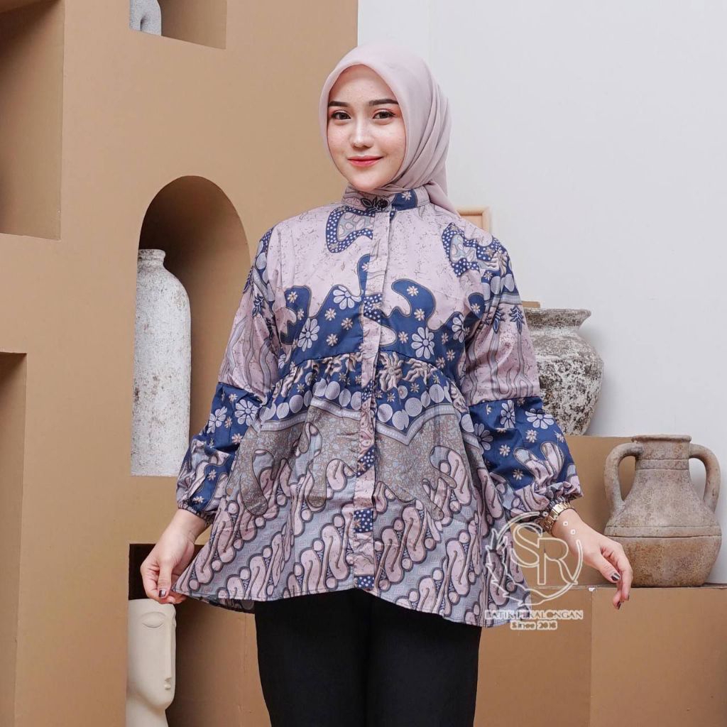 Blouse Bolero Batik-Batik Bolero Atasan Wanita-Atasan Batik Wanita-Seragam Kantor Wanita-Blouse Bole
