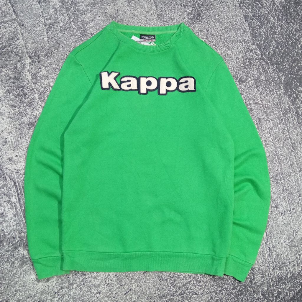 Jaket sweater crewneck KAPPA big logo bordir bagus size M