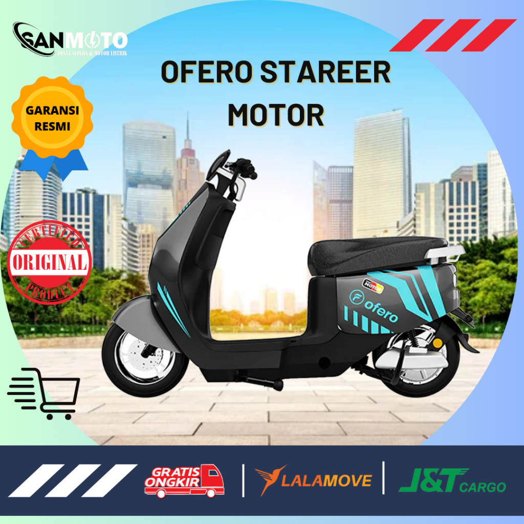 SANMOTO MOTOR LISTRIK OFERO STAREER MOTOR GARANSI RESMI