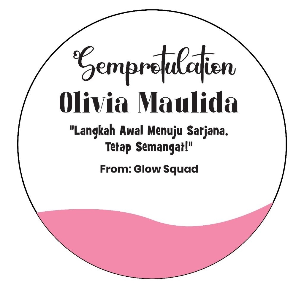 

Stiker papan bulat bisa custom ukuran, tulisan, font dan warna stiker