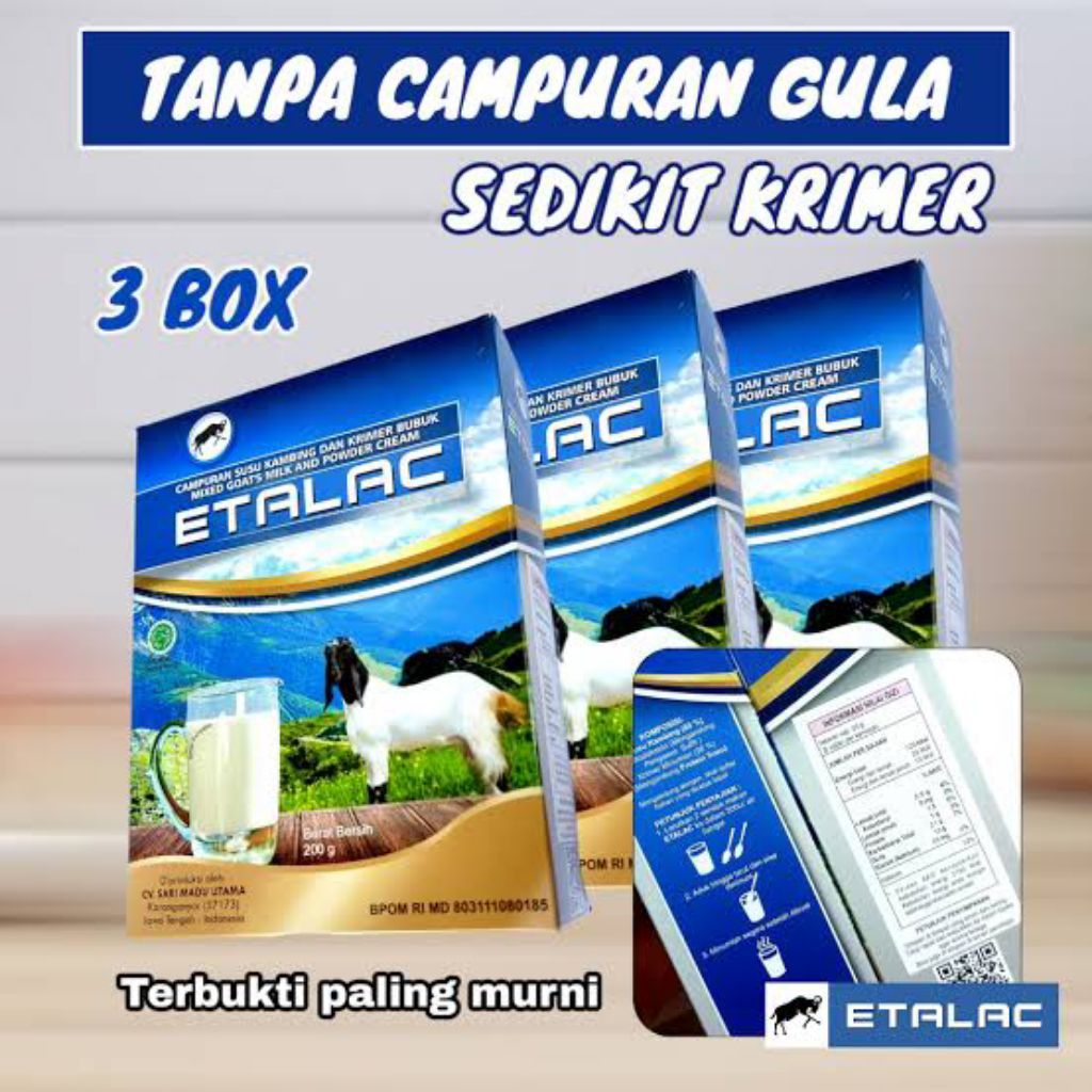 

Susu kambing etawa ETALAC kemasan 600 gram