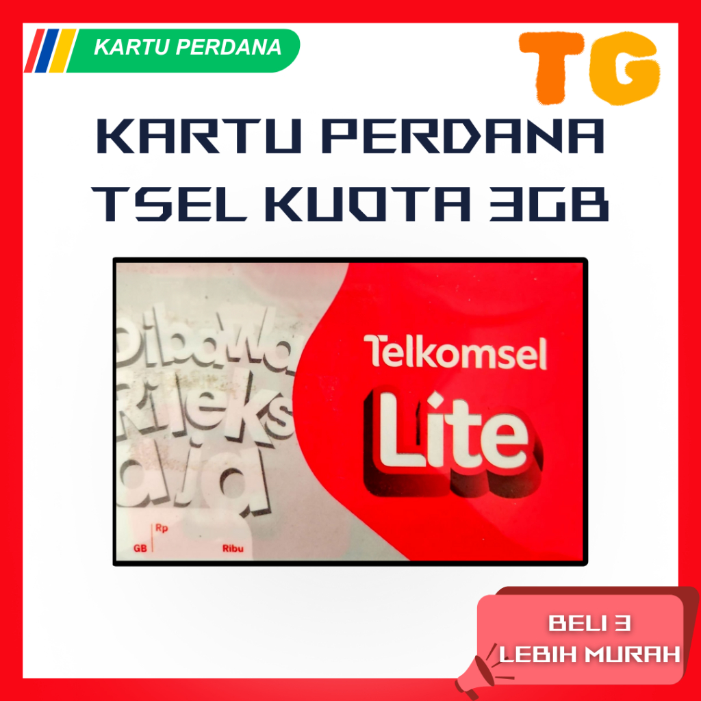 Kartu Perdana Telkomsel 3GB Nasional Segel