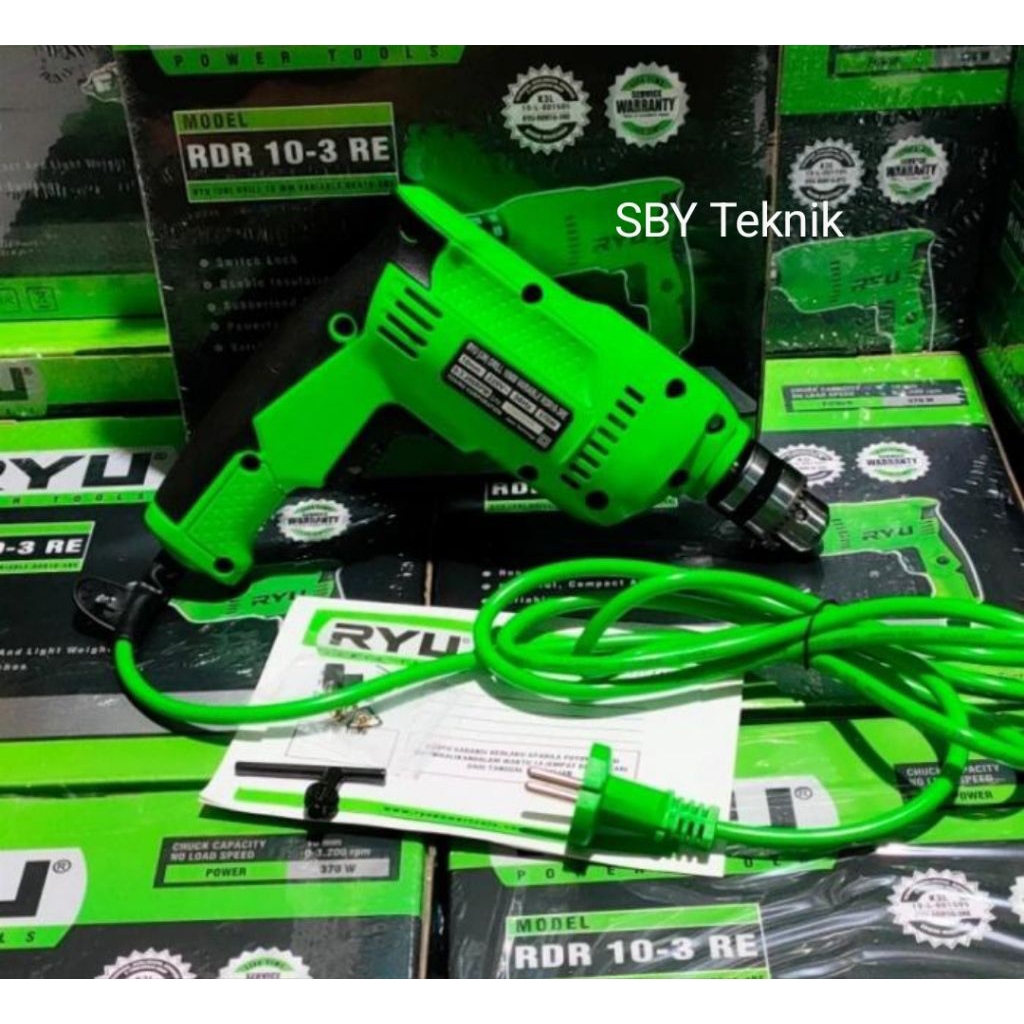 Bor 10mm RYU RDR 10-3RE Bolak Balik/Bor listrik 10mm Ryu