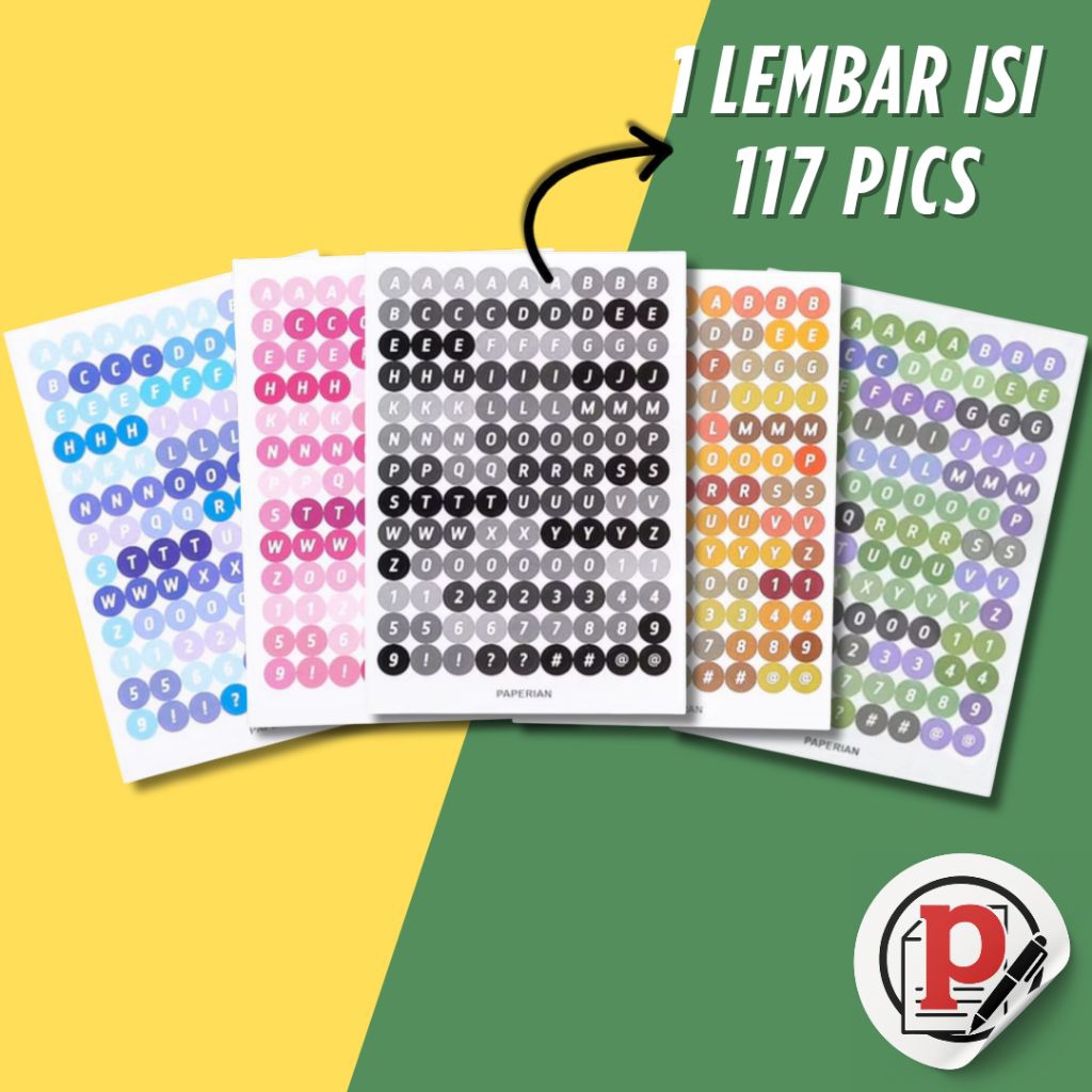 

SCRAPBOOK STICKER LUCU / STICKER ANGKA DAN HURUF WARNA WARNI / STICKER DECO ALFABET