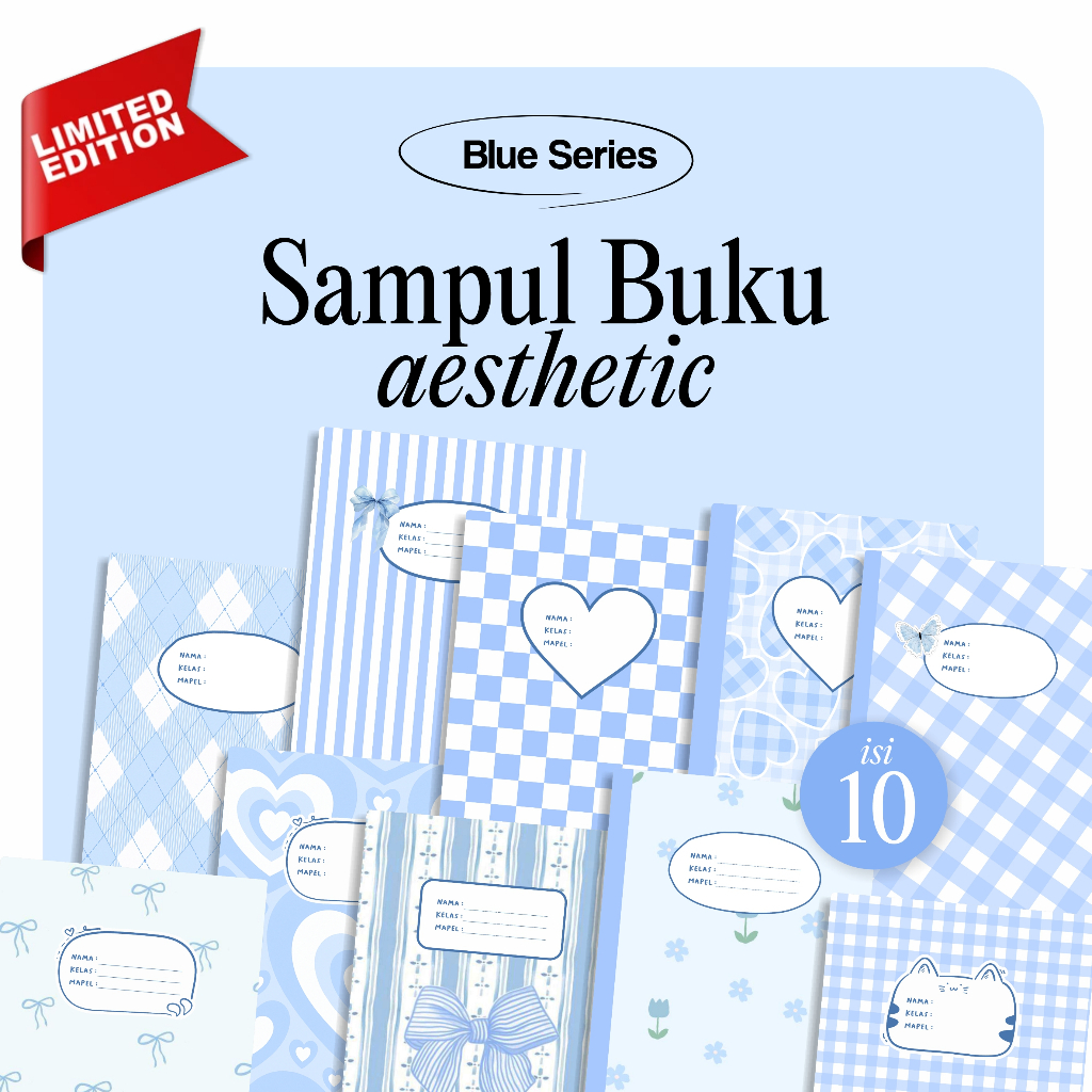 

[Blue Series] isi 10 Sampul Buku Aesthetic SIDU / BIGBOSS - Cover Book Aestheic - Sampul Estetik