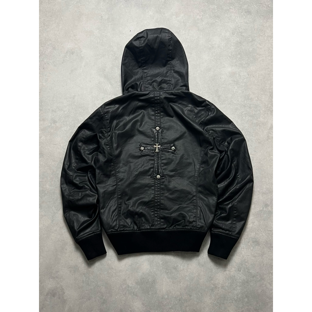 Uniqlo x Chrome Hearts Alternative Hoodie Leather Jacket
