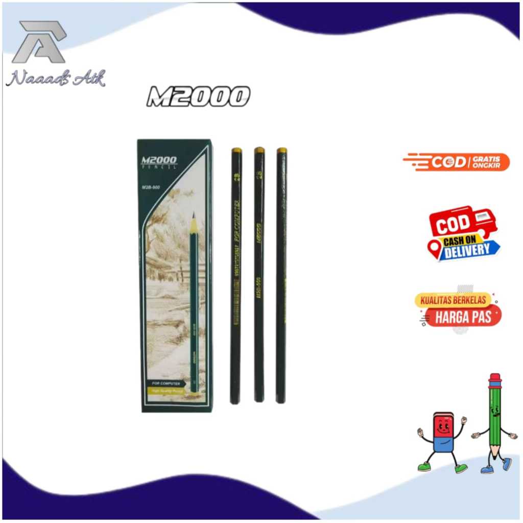 

(1Box) Pencil 2B Murah / Pensil 2B Biru Hijau 12 Pcs / Pensil Belajar Study Sekolah