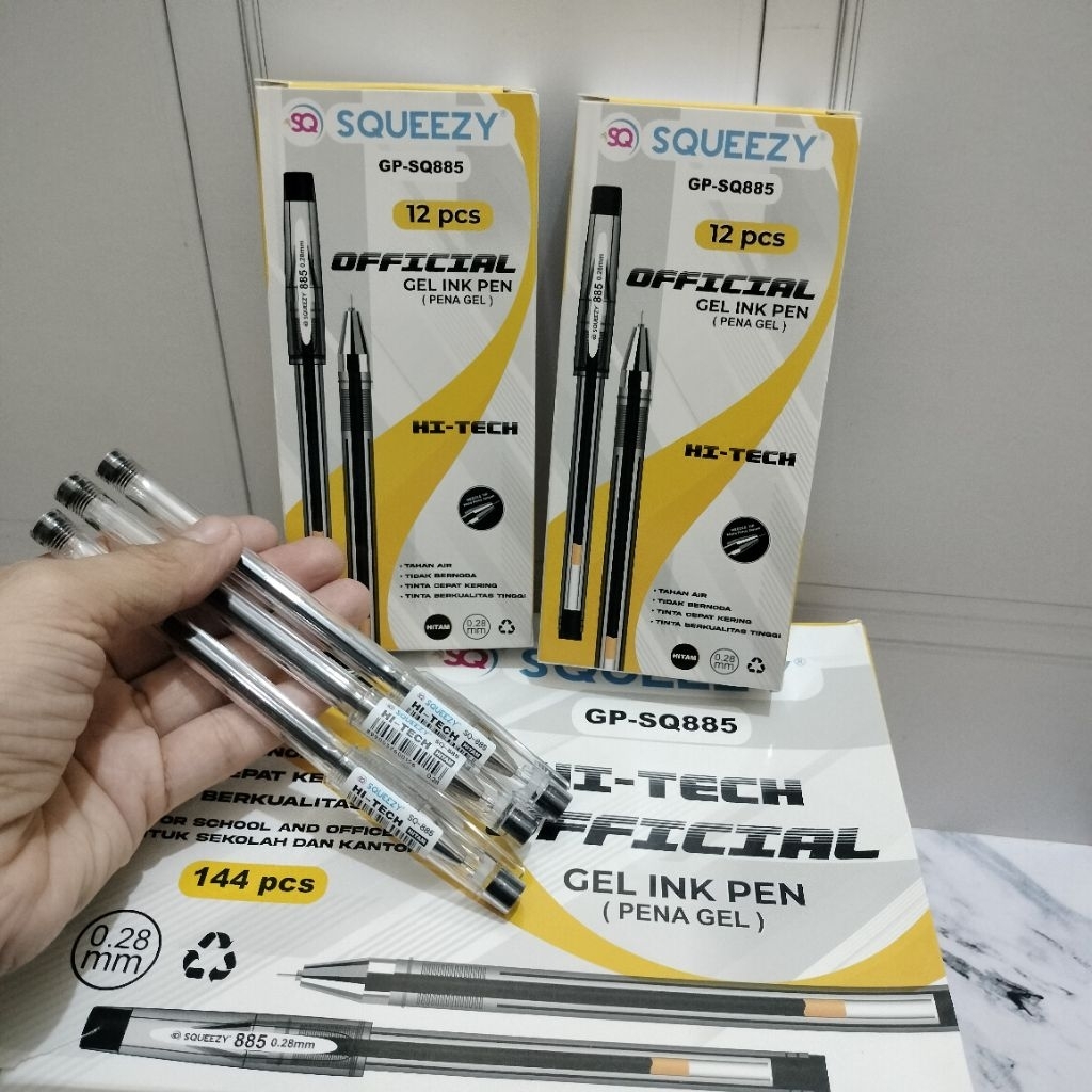 

Pulpen Gel Hi Tech Squeezy GP SQ 885 0.28mm/Pulpen gel pena