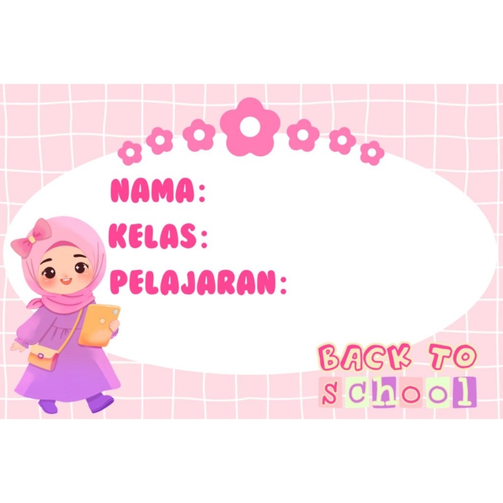 

custom label nama mata pelajaran (1pcs)