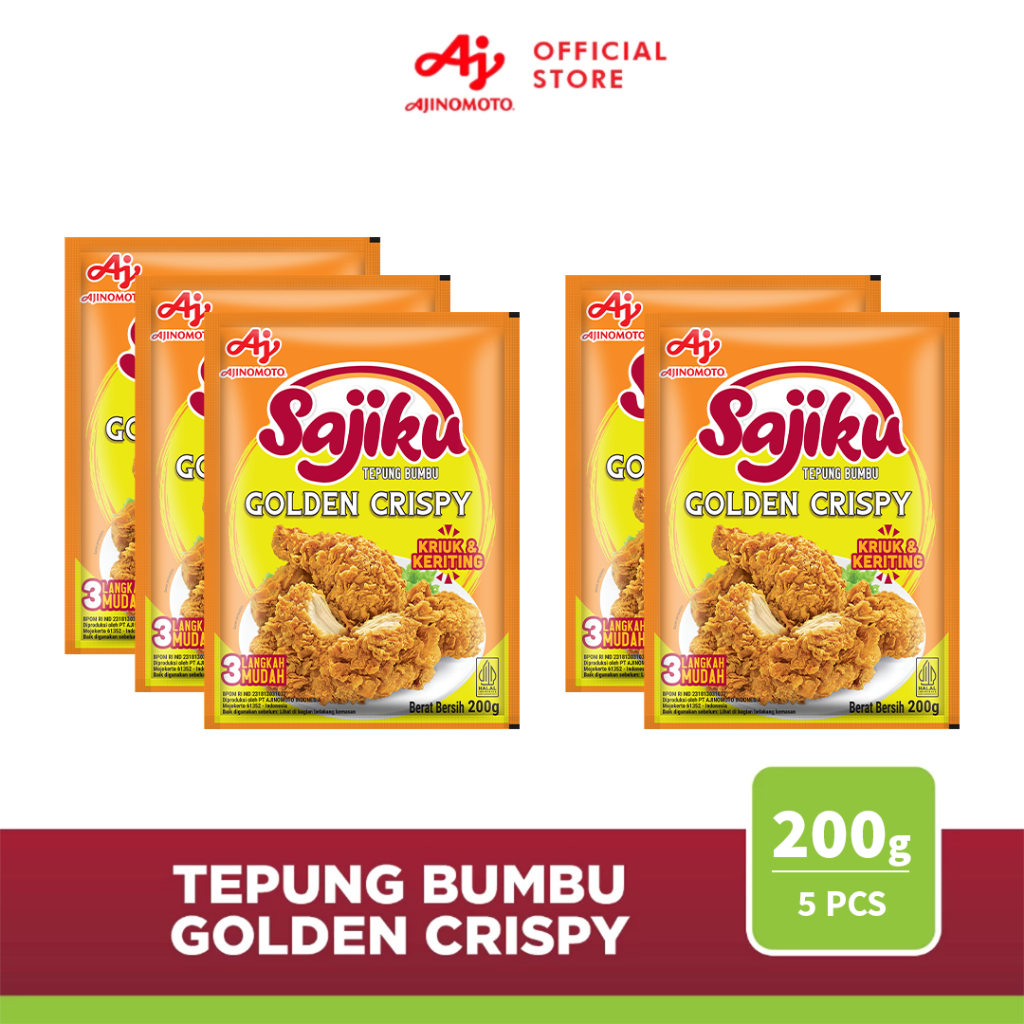

Sajiku® Tepung bumbu Golden Crispy Sachet 200g (5 pcs)