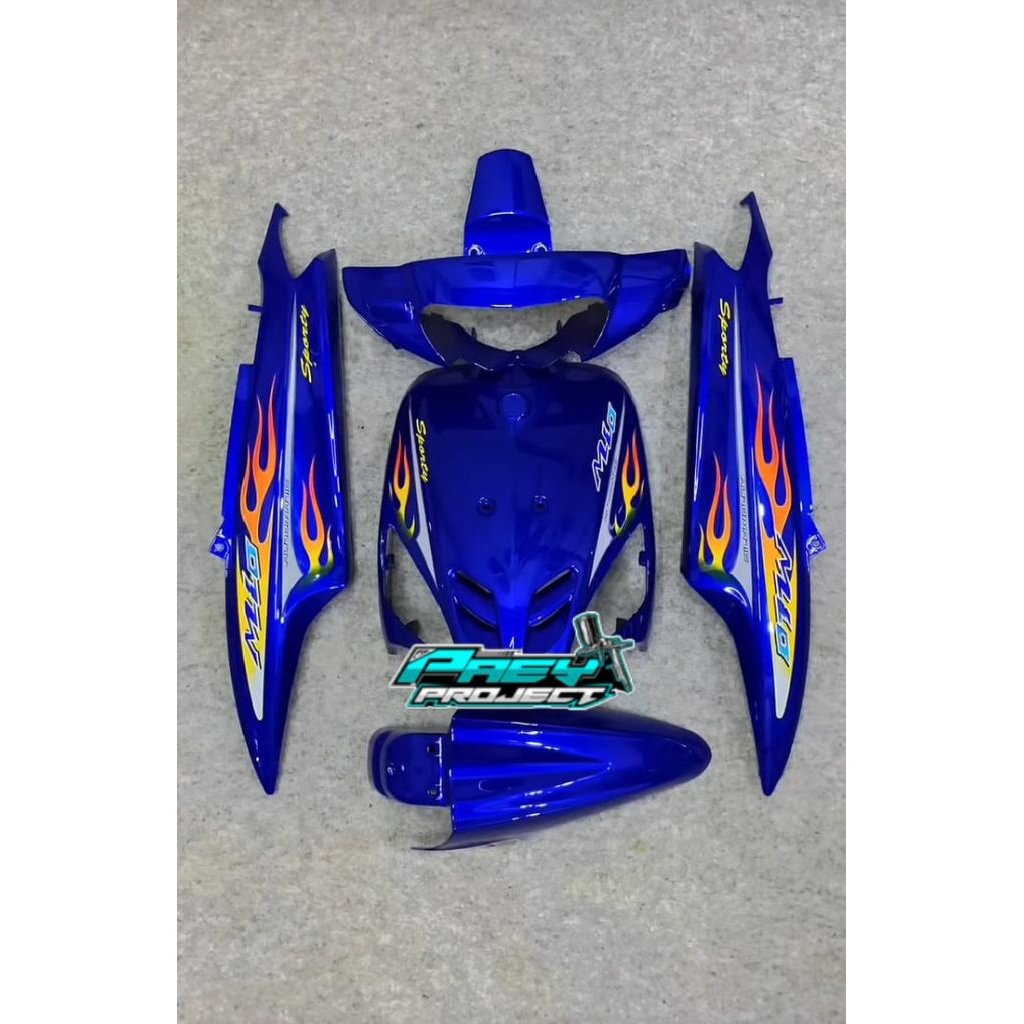 full set body halus Yamaha Mio sporty warna biru.