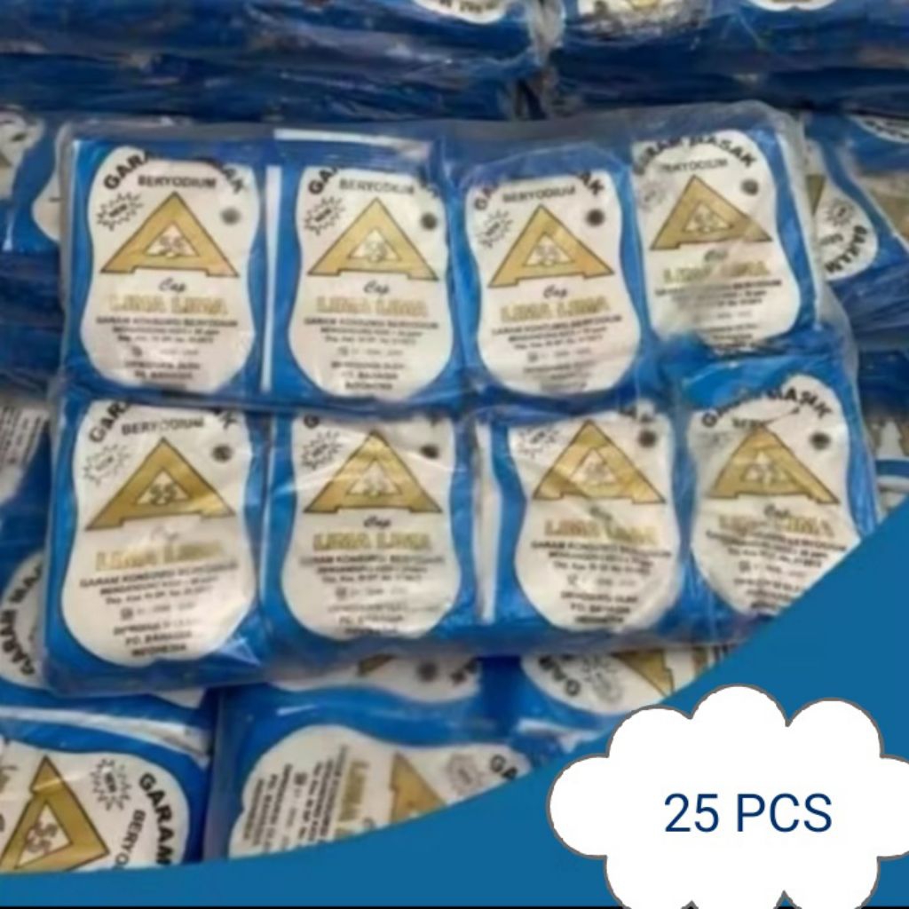 

25 PCS. GARAM MASAK HALUS / BUMBU DAPUR BERYODIUM / CAP MUTIARA LAUT (100GM)
