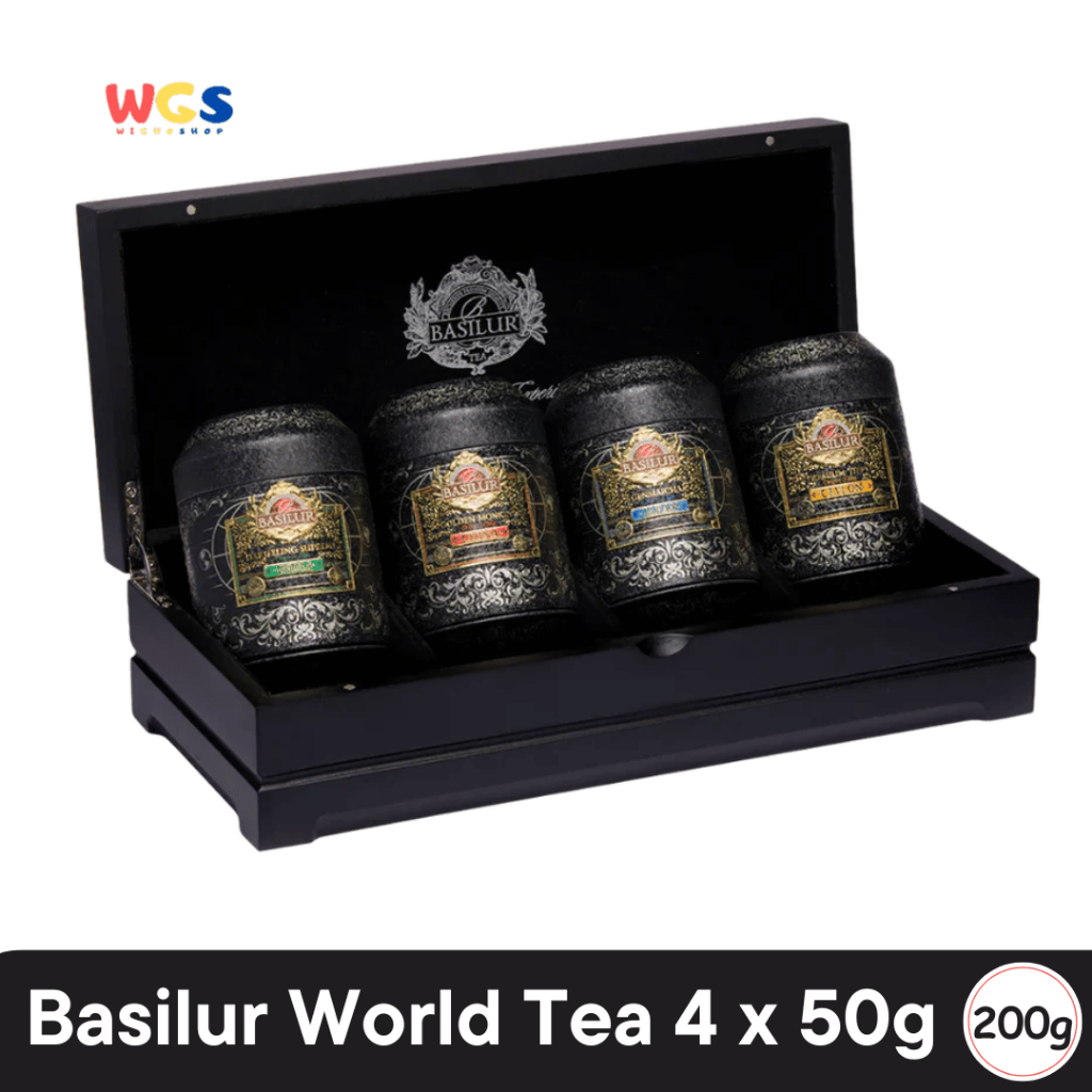 

Basilur World Tea Collection Gift Box - 4 World Tea Caddie x 50g