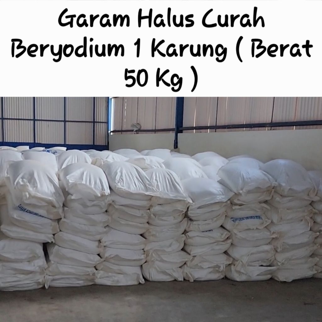 

Promo Garam Murah !!! - Garam Halus Curah / Karungan Beryodium - Garam Murah - Garam Industri - Berat 50 Kg