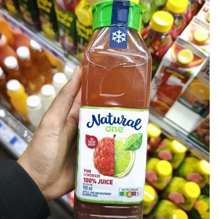 

Natural One Juice Pink Lemonade 100% Jus / Minuman Sari Buah Campuran Apel,jeruk Nipis & Raspberry / 900 ml